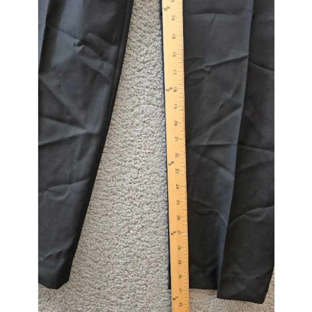 Calvin Klein Slim-Fit Wool-Laine Dress Pants Men's 40W x 32L Black Finished Hem